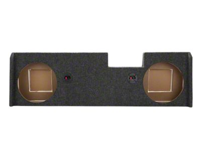 Dual 8-Inch Down Fire Subwoofer Box; Carpeted (15-19 Silverado 2500 HD Crew Cab)