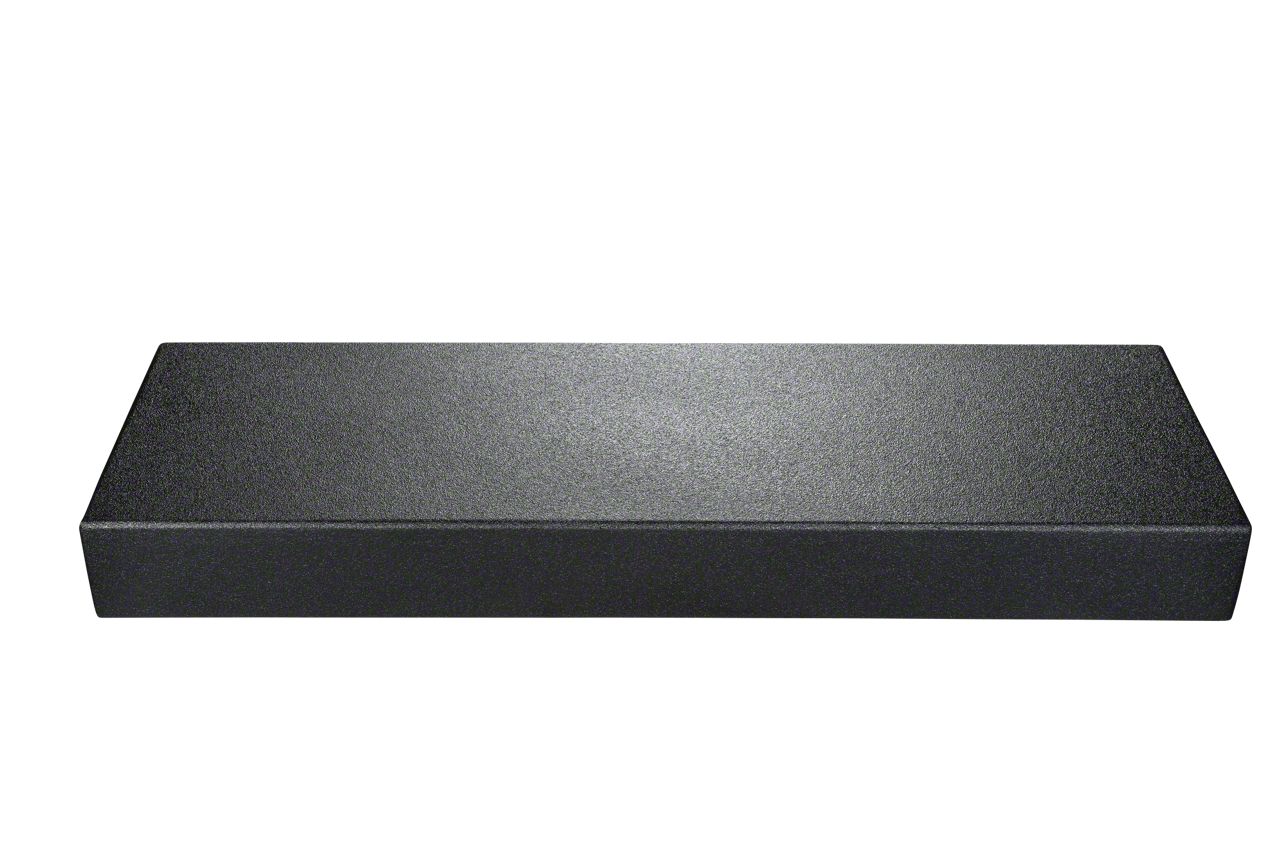 Silverado 2500 Quad 10-Inch Behind Seat Subwoofer Box; Poly Coated