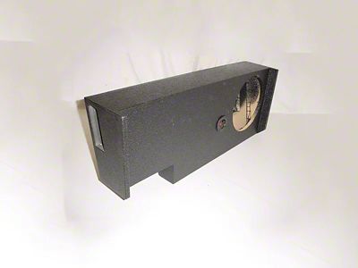 Single 10-Inch Down Fire Ported Subwoofer Box; Carpeted (15-19 Silverado 2500 HD Crew Cab)