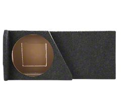 Single 10-Inch Under Rear Seat Subwoofer Box; Carpeted (15-26 Silverado 2500 HD Double Cab)
