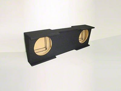 Dual 10-Inch Down Firing Ported Subwoofer Box; Poly Coated (07-14 Silverado 3500 HD Crew Cab)