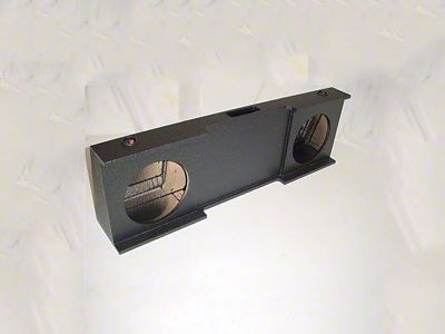 Dual 12-Inch Down Firing Ported Subwoofer Box; Poly Coated (07-14 Silverado 3500 HD Crew Cab)