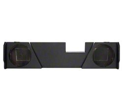 Dual 12-Inch Under Rear Seat Subwoofer Box; Poly Coated (15-26 Silverado 3500 HD Double Cab)