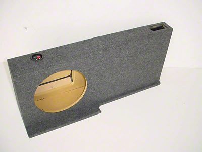 Single 12-Inch Behind Driver's Seat Ported Subwoofer Box; Carpeted (07-14 Silverado 3500 HD Crew Cab)