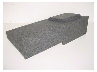 Single 12-Inch Down Fire Ported Subwoofer Box; Carpeted (07-14 Silverado 3500 HD Extended Cab)