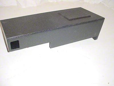 Single 12-Inch Down Fire Ported Subwoofer Box; Poly Coated (07-14 Silverado 3500 HD Extended Cab)