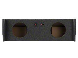 Dual 10-Inch Behind Third Row Seat Ported Down Firing Subwoofer Box; Carpeted (07-26 Tahoe)