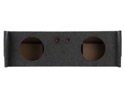 Dual 10-Inch Behind Third Row Seat Ported Down Firing Subwoofer Box; Carpeted (07-25 Tahoe)