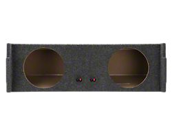 Dual 12-Inch Behind Third Row Seat Down Firing Subwoofer Box; Carpeted (07-26 Tahoe)