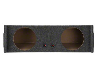 Dual 12-Inch Behind Third Row Seat Down Firing Subwoofer Box; Carpeted (07-25 Tahoe)