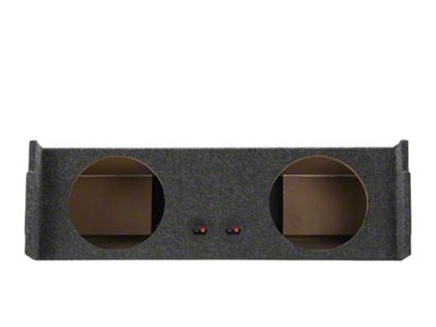 Dual 12-Inch Behind Third Row Seat Ported Down Firing Subwoofer Box; Carpeted (07-25 Tahoe)