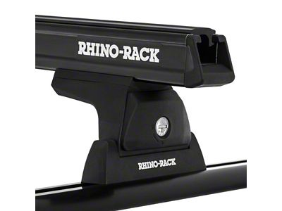 Rhino-Rack Heavy Duty 2-Bar Track Mount Roof Rack; Black; 65-Inch (Universal; Some Adaptation May Be Required)