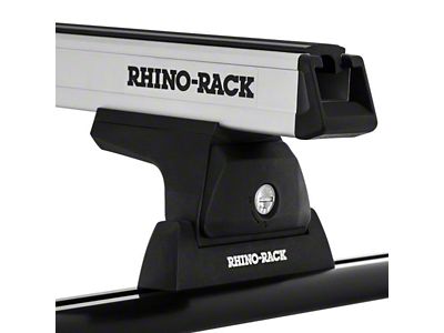 Rhino-Rack Heavy Duty 2-Bar Track Mount Roof Rack; Silver; 65-Inch (Universal; Some Adaptation May Be Required)