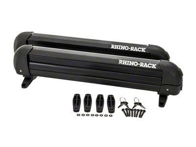 Rhino-Rack Ski and Snowboard Carrier for 4 Skis or 2 Snowboards (Universal; Some Adaptation May Be Required)