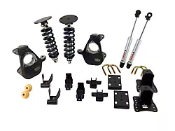 Ridetech StreetGrip Performance Lowering System with HQ Series Shocks; 3 to 4-Inch Front / 4 to 5.50-Inch Rear (14-18 4WD Silverado 1500 w/ Stock Cast Aluminum or Stamped Steel Control Arms)