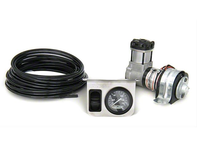 Ridetech Small OverLoad Style Compressor Kit; 1 Switch (07-24 Silverado 3500 HD)