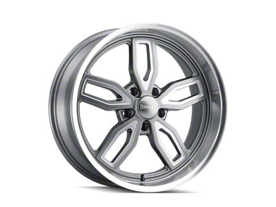 Ridler 608 Gloss Grey Milled 5-Lug Wheel; 20x10; 0mm Offset (87-90 Dakota)