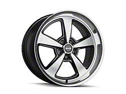 Ridler 652 Gloss Black with Diamond Cut Face and Lip 5-Lug Wheel; 20x10; 0mm Offset (05-11 Dakota)