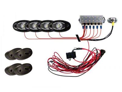 Rigid Industries Rock Light Kit; Blue; 4-Pieces (Universal; Some Adaptation May Be Required)