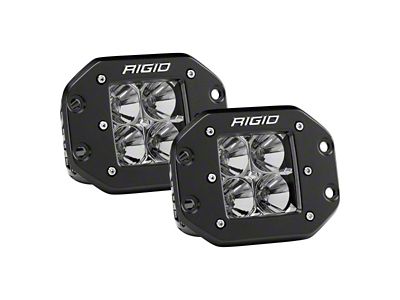 Rigid Industries D-Series Pro Flush Mount LED Lights; Flood Beam (Universal; Some Adaptation May Be Required)