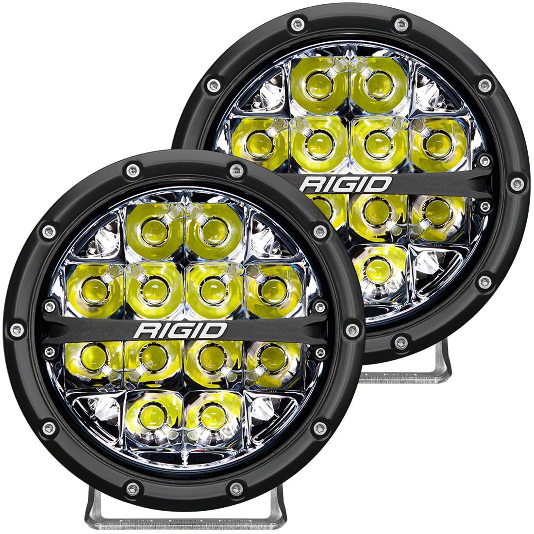 Rigid Industries F 250 Super Duty 6 Inch 360 Series LED Off Road Lights with White Backlight Spot Beam 36200 Universal Some Adaptation May Be Required Free Shipping