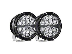 Rigid Industries 6-Inch 360-Series LED Lights with RGBW Backlight; Spot Beam (Universal; Some Adaptation May Be Required)