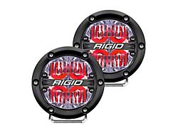 Rigid Industries 4-Inch 360-Series LED Off-Road Lights with Red Backlight; Driving Beam (Universal; Some Adaptation May Be Required)