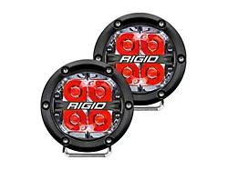 Rigid Industries 4-Inch 360-Series LED Off-Road Lights with Red Backlight; Spot Beam (Universal; Some Adaptation May Be Required)