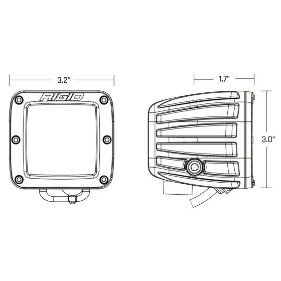Rigid Industries 50482 D-Series SAE Fog Yellow/White Pair Rigid Industries 50482 D-Series SAE Fog Yellow/White Pair