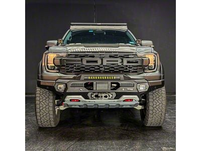 RIVAL 4x4 Full-Width Aluminum Front Bumper with Skid Plate and Winch Mount (24-26 Ranger Raptor)