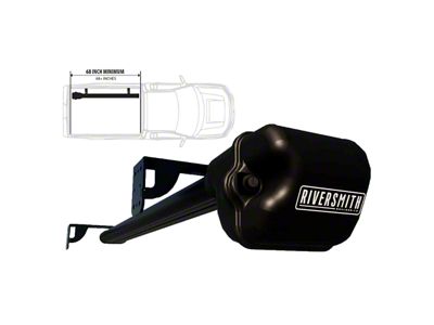 Riversmith 2-Banger ShortCut River Quiver with Truck Bed Mount; Black (99-25 Silverado 1500)