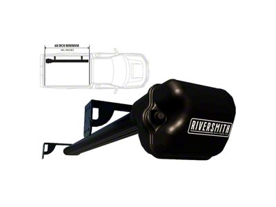 Riversmith 2-Banger ShortCut River Quiver with Truck Bed Mount; Black (99-24 Silverado 1500)