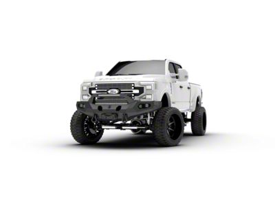 Road Armor Evolution Front Bumper with Sheetmetal Pre-Runner Guard; Wide Flare; Satin Black (17-22 F-250 Super Duty)