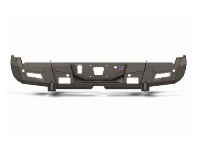 Road Armor iDentity Beauty Ring Rear Bumper with Shackle End Pods and Accent Lights; Raw Steel (11-16 F-350 Super Duty)