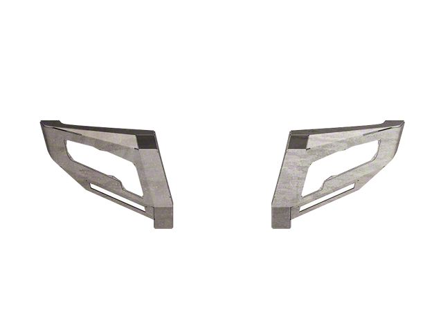 Road Armor iDentity Front Bumper WIDE End Pods; Raw Steel (11-16 F-350 Super Duty)