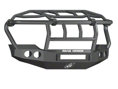 Road Armor Stealth Non-Winch Front Bumper with Intimidator Guard; Textured Black (11-16 F-350 Super Duty)