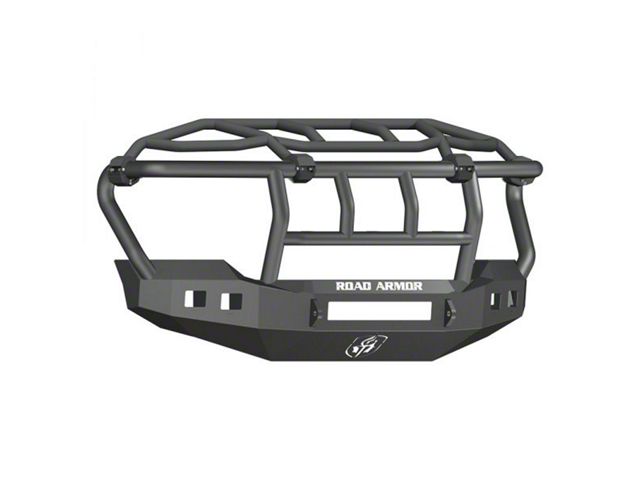 Road Armor Stealth Non-Winch Front Bumper with Intimidator Guard; Textured Black (11-16 F-350 Super Duty)