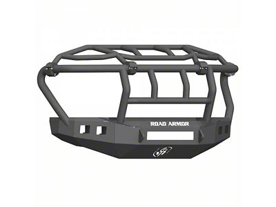 Road Armor Stealth Non-Winch Front Bumper with Intimidator Guard; Textured Black (17-22 F-350 Super Duty)