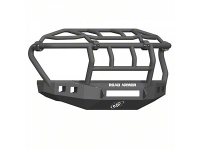 Road Armor Stealth Non-Winch Front Bumper with Intimidator Guard; Wide Flare; Textured Black (17-22 F-350 Super Duty)