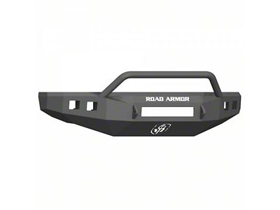 Road Armor Stealth Non-Winch Front Bumper with Pre-Runner Guard; Textured Black (17-22 F-350 Super Duty)