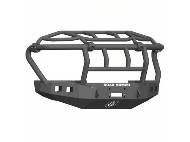 Road Armor Stealth Winch Front Bumper with Intimidator Guard; Textured Black (17-22 F-350 Super Duty)