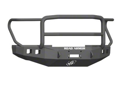Road Armor Stealth Winch Front Bumper with Lonestar Guard; Textured Black (17-22 F-350 Super Duty)
