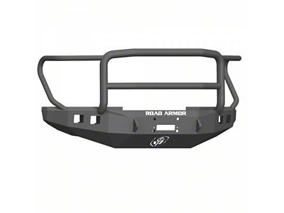 Road Armor Stealth Winch Front Bumper with Lonestar Guard; Wide Flare; Textured Black (17-22 F-350 Super Duty)