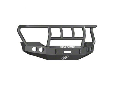 Road Armor Stealth Winch Front Bumper with Titan II Guard; Wide Flare; Textured Black (11-16 F-350 Super Duty)