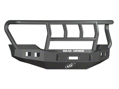 Road Armor Stealth Winch Front Bumper with Titan II Guard; Wide Flare; Textured Black (11-16 F-350 Super Duty)