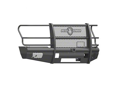 Road Armor Vaquero Non-Winch Front Bumper with Full Guard and 2-Inch Receiver Hitch; Textured Black (17-22 F-350 Super Duty)