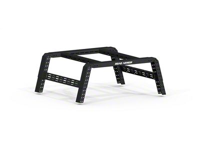 Road Armor TRECK Adjustable Bed Rack System; Textured Black (09-25 RAM 1500 w/ 6.4-Foot Box)