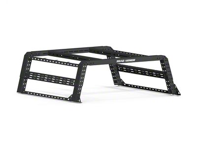 Road Armor TRECK Overland Adjustable Bed Rack System; Textured Black (09-25 RAM 1500 w/ 6.4-Foot Box)