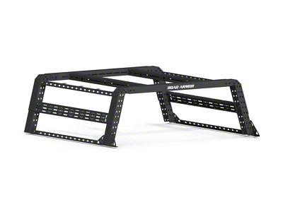 Road Armor TRECK Overland Adjustable Bed Rack System; Textured Black (09-24 RAM 1500 w/ 6.4-Foot Box)