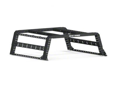 Road Armor TRECK Overland Adjustable Bed Rack System; Textured Black (09-24 RAM 1500 w/ 5.7-Foot & 6.4-Foot Box & w/o RAM Box)